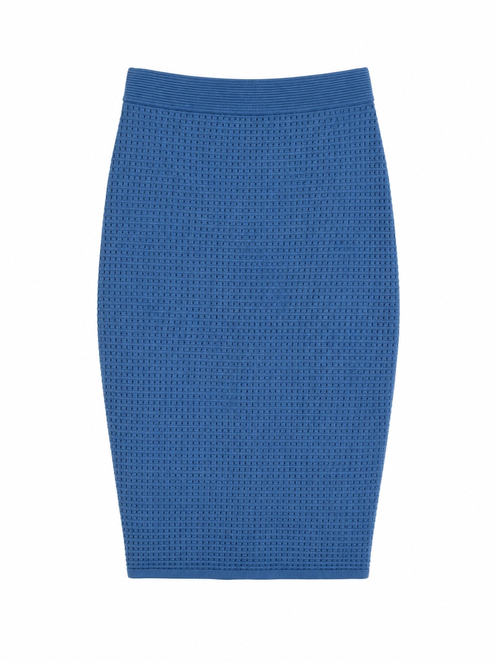 Bebe Blue Waffle Knit body-con Pencil Skirt
